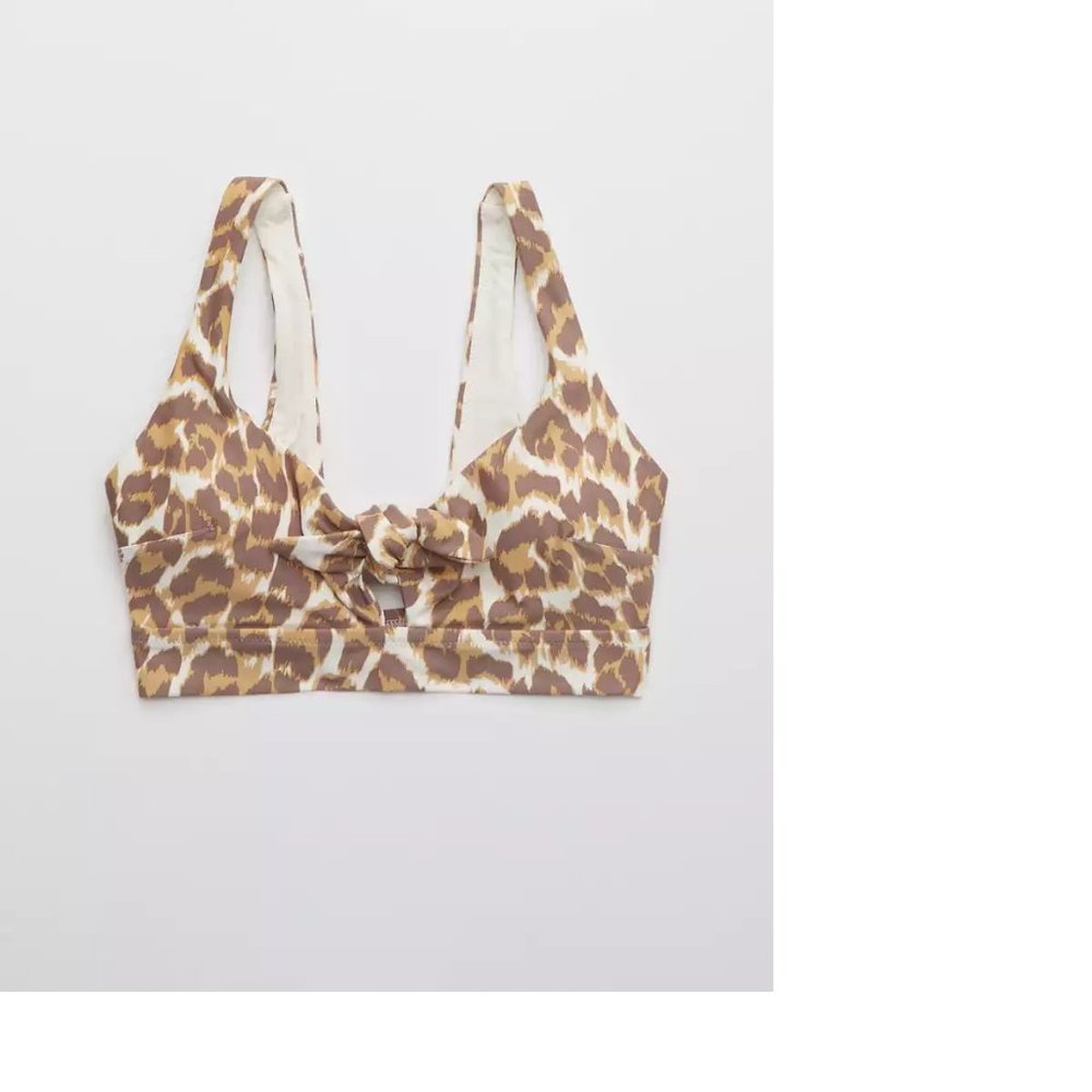 Aerie Leopard Bikini Top